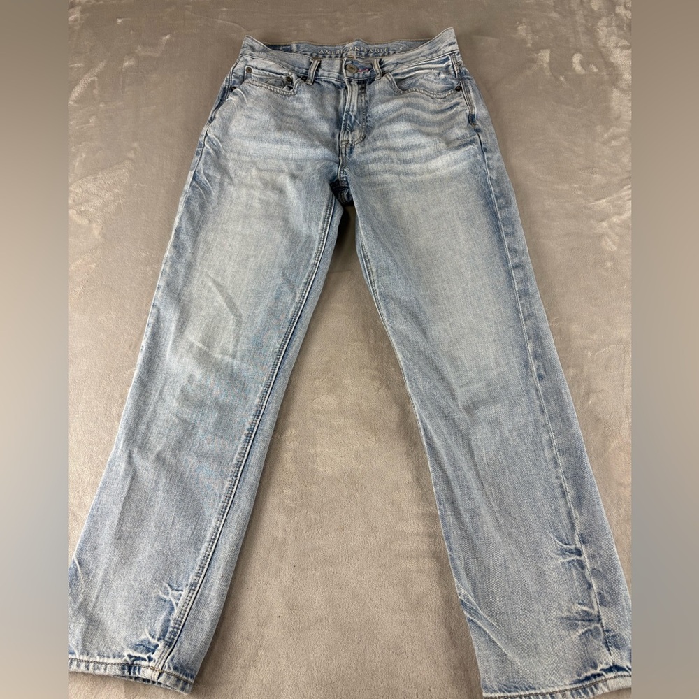 American Eagle Women’s Size 2 Regular‎ Light Wash Jeans Rainbow Back Pocket - Picture 8 of 10